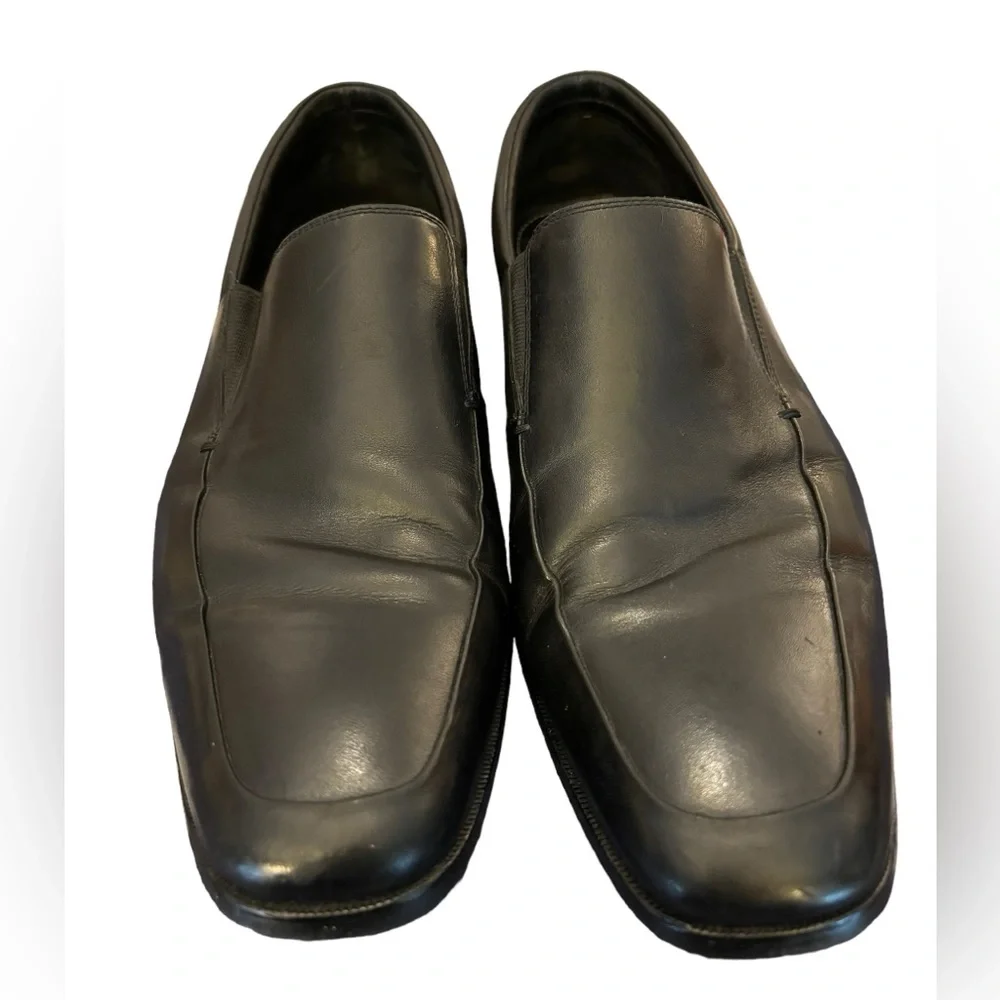 Gordon Rush Men’s Black‎ Leather Slip-On Loafers Size 9.5
